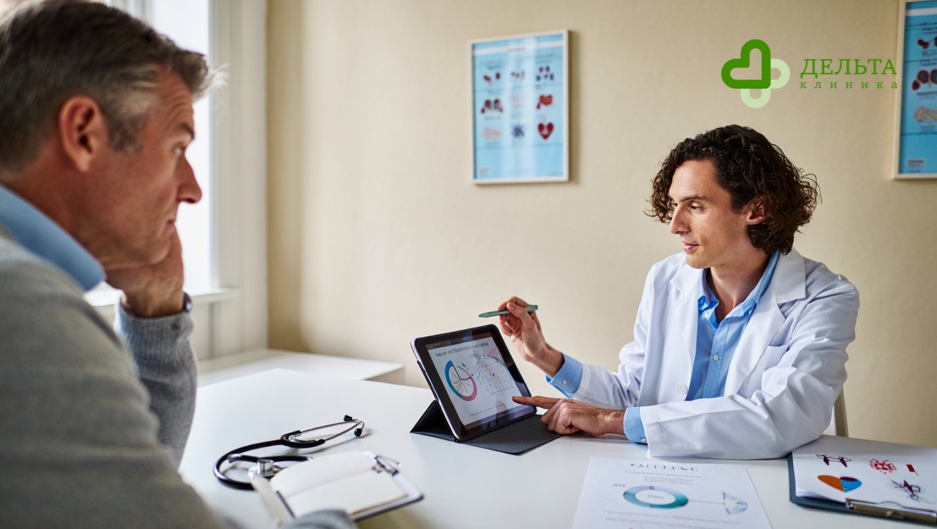 Мужчина на консультации у врача